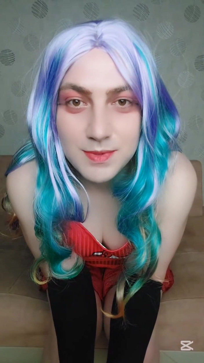 Kitty_Cross: BBW blonďatá Ladyboy Femboy Model Cosplayer