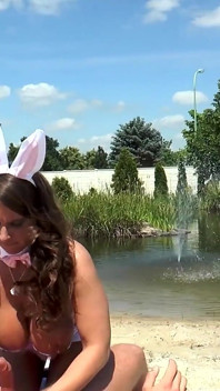 Hot Milfs sucking and fucking big dicks outdoor sex clip