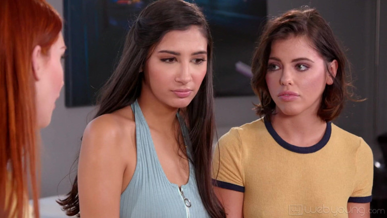 Web Young: Sexy Maya Kendrick Teaches Adriana Chechik &amp; Gianna Dior Erotic Lesbian...