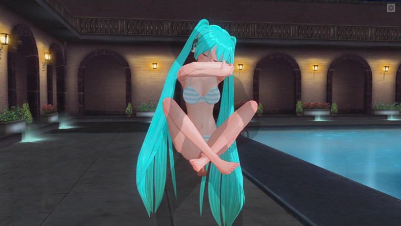 H3DC: 3D Hentai. Miku sits in the arms of a fan...