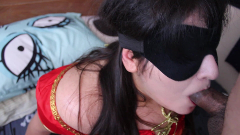 VickyVixen: Blindfolded Face Fuck