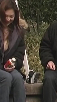 Mature Brunette MILF Flirts Wildly with Lucky Stranger Outdoors