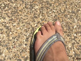 Manly foot: Neighbour Fucking Ejaculated Into My Flip Flops! - Cum Foot Fetish