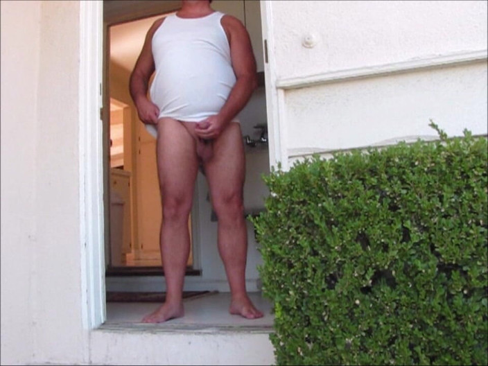 The porky pervert: Jerkoff pintu sisi dan pancutan mani