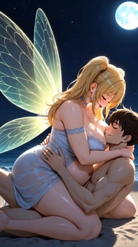 Hentai BBW Fairy Gets Pounded Raw on Moonlit Beach - Creampie Madness!