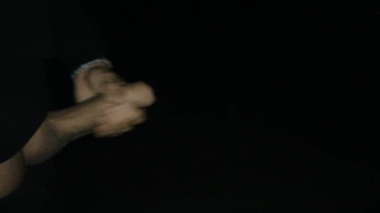Idmir Sugary: Night Jerking While Walking on a Bicycle Path