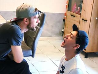 Gay Kink Couple: Spit and Slap Humiliation for My Sub