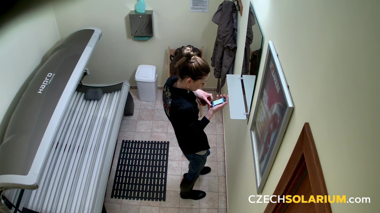 Czech Solarium: Czech Solarium 44: Slim Young Woman Shows off Naked in the...