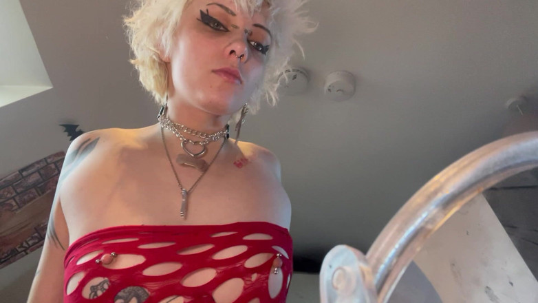 Glitterqueen1999: Goth Girl Glitterqueen1999 Ignores You Whilst She Applies Her Makeup,...