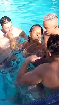 Gangbang with the Sluttiest Married Woman in Floripa, 7 Men Fucking Her Hairy.