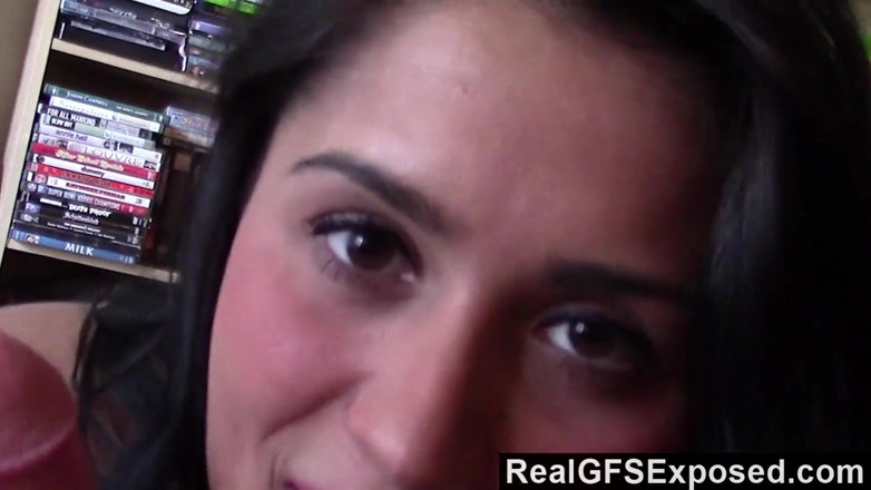 Real GFs Exposed: Adorable brunette Giselle Marie gets screwed and jizzed