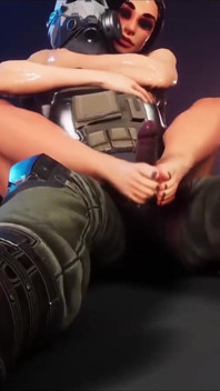 Wild Life Soldier Getting a Femdom Footjob