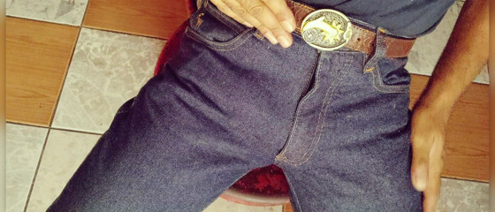Stink HairyMale: Wearing Jeans and Smoking - Redneck