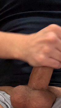 Hot Reach Around Handjob - Making Him Ruin His Shirt