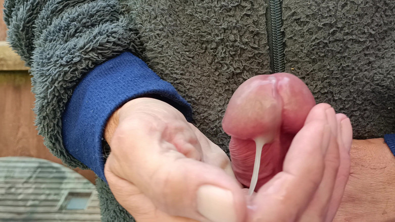 Rockardglans: Grande pau sem cortes e gozando, Onesie Wank ao ar...