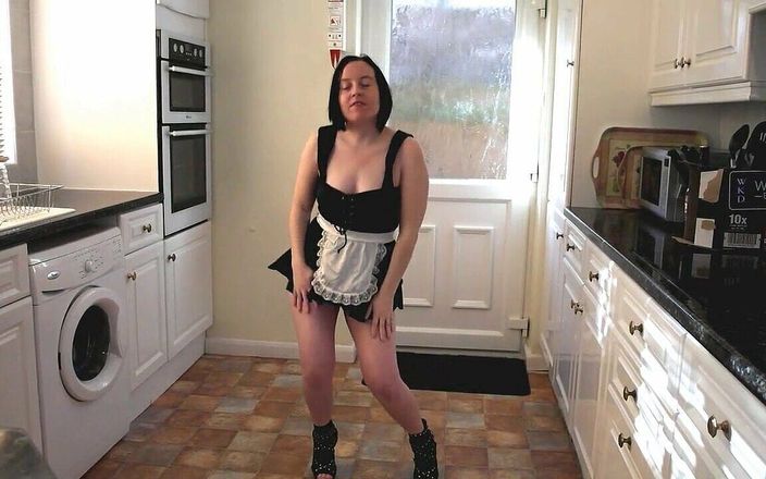 Horny vixen: Haley Dancing in French Maid Uniform and Ankle Boots