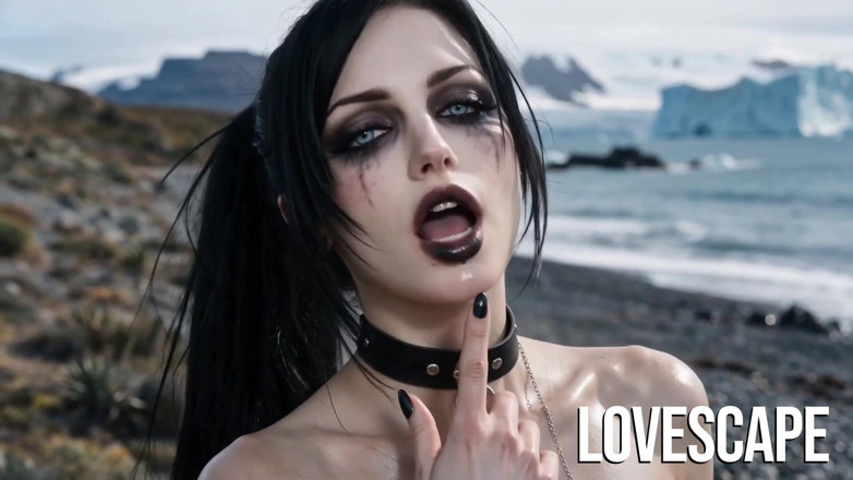 Lovescape: Busty Goth Rough Pounding on Icy Beach (ai)