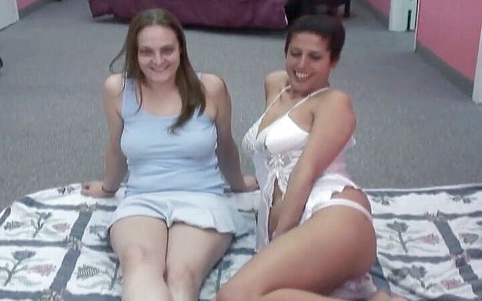 Radical pictures: Classic naughty lesbians with big boobs double dildoing at casting