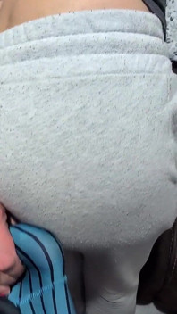 White Girl Shaking Her Ass on Me in Sweatpants