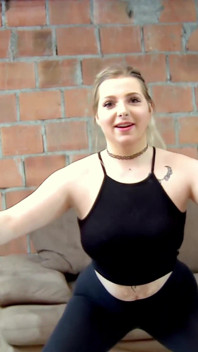 Young French Blonde Babe with Natural Big Tits Fucking and Squirting Like a Whore