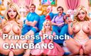AI Fantasy Porn: Bukkake grup seks çizgi film prenses peach ve süper mario Bros. 3D...