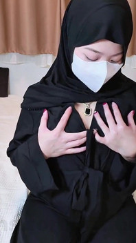 A Naughty Malaysian Hijabi Girl Doing Porn Showing off Her Ass in Abaya