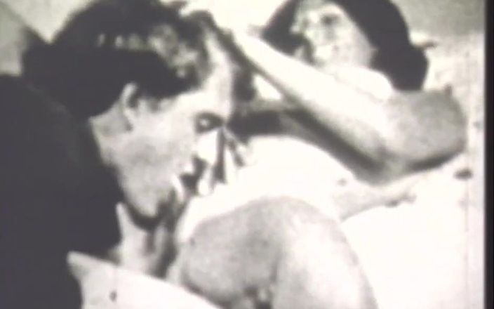 Vintage megastore: Huge boobs brunette sucks and fucks in the vintage porn