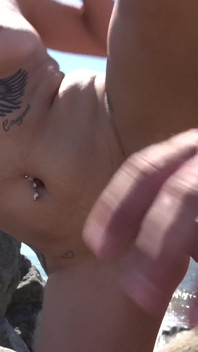 Tattooed MILF Nery Gets Pounded Hard on Beach Rocks