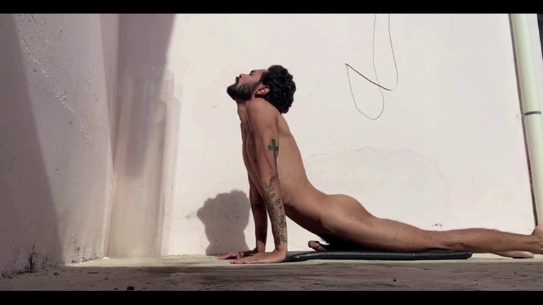 arabeputo: Sträcker sig i den upphetsade morgonen.