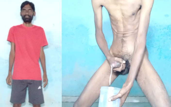 Rajesh Playboy 993: Rajesh Playboy 993 masturbuje velký penis a stříká v jar kouření...