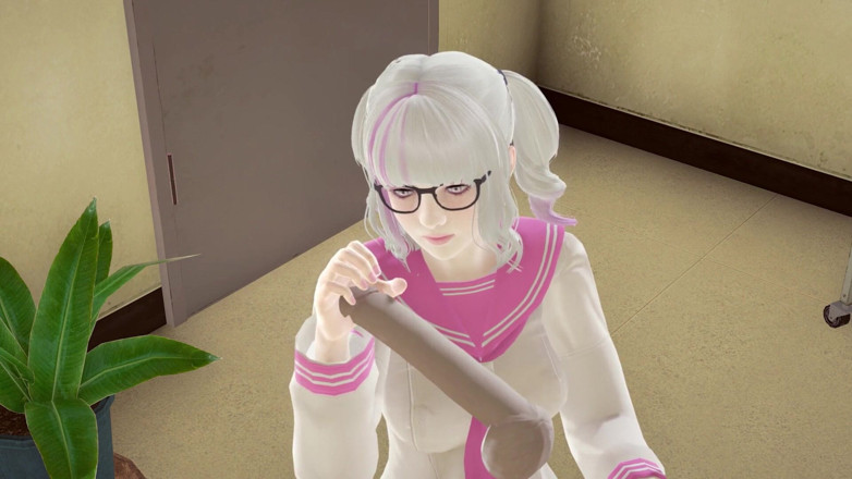 Waifu club 3D: College girl jerk off cock teacher in the library