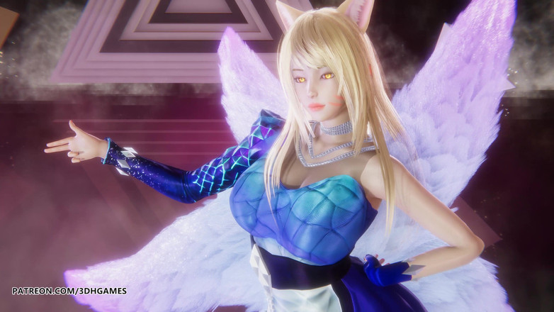 3D-Hentai Games: [mmd] Hellovenus - Mystisk Ahri sexig striptease dance league of legends...