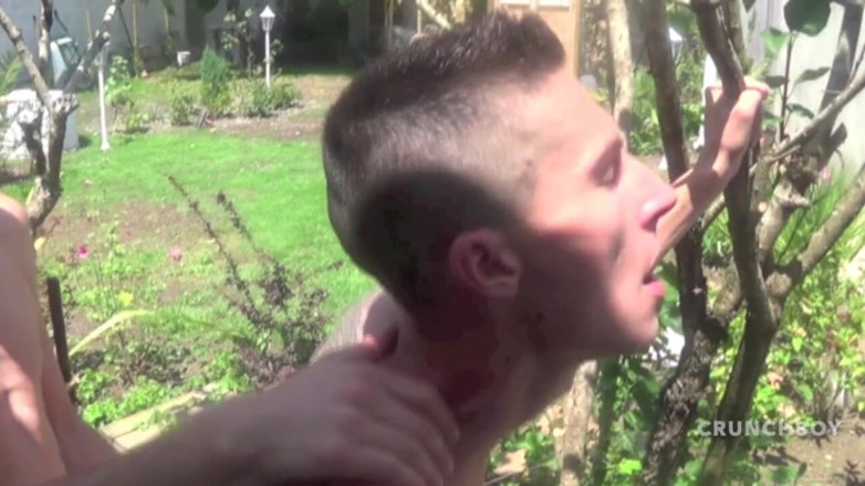 Crunch Boy: Twink fucked by his friend under the camp