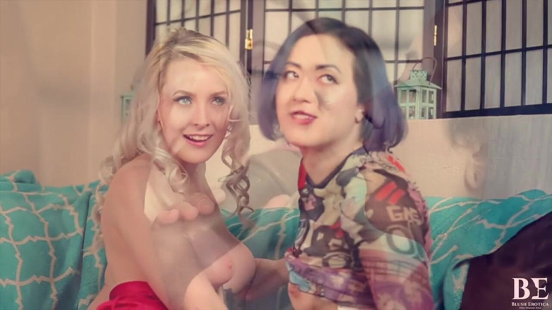 Blush erotica: Threesome 3some birthday surprise blonde asian and bbc feat Lily Lovecraft,...