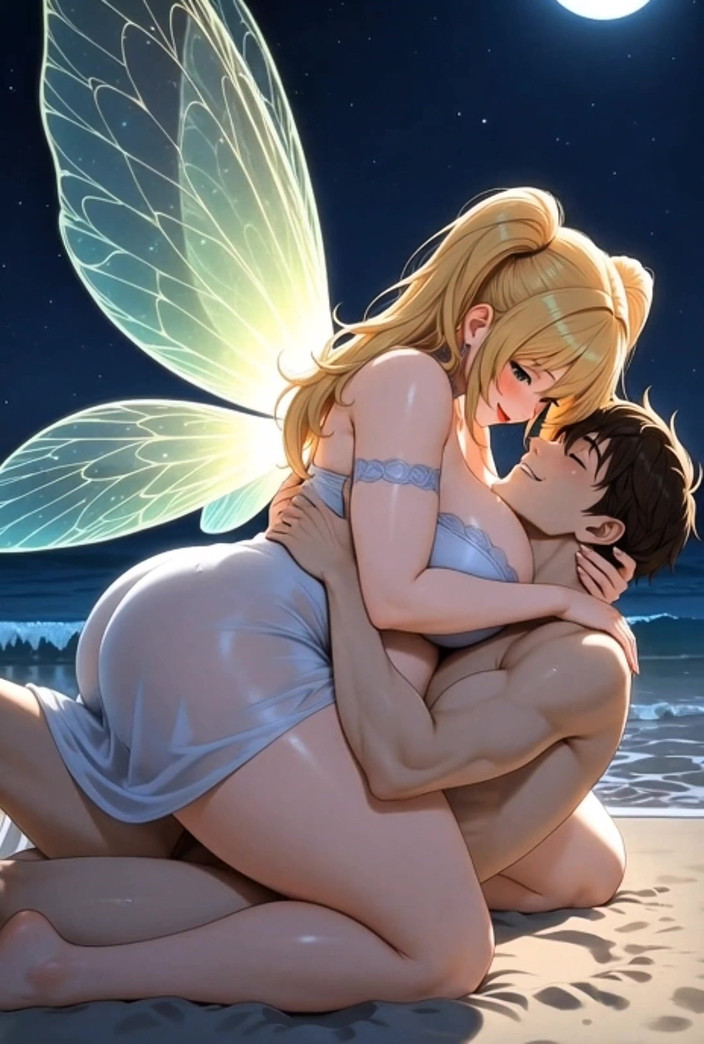 Stories&Anime: Zâna hentai mare și frumoasă este futută crud pe plaja Moonlit -...