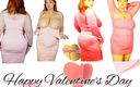 Samantha 38G: V-day Pink Dress Try on with BBW Samantha 38G