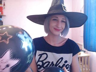 Cute Blonde 666: Blowing balloons