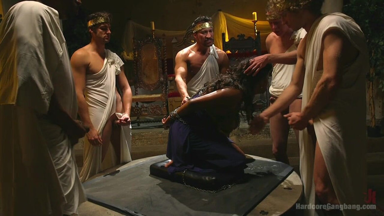 Hardcore Gangbang by Kink: Німфоманка богиня повія знята і відтрахана в груповусі Грецькою радою!