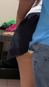 Showing Her Ass and Riding My Cock