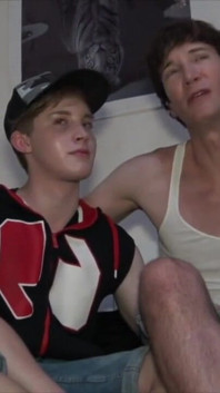 the blond slut twink Andrea fucked by his straight friend older