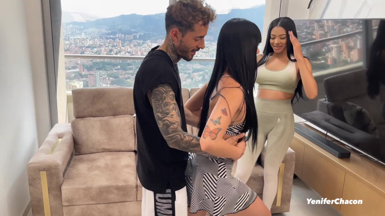 Yenifer Chacon: Two Hot Venezuelan Girls Fuck Their Personal Trainer