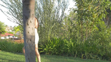 XTime Solo: Nasty cute young girl loves to masturbate outdoor