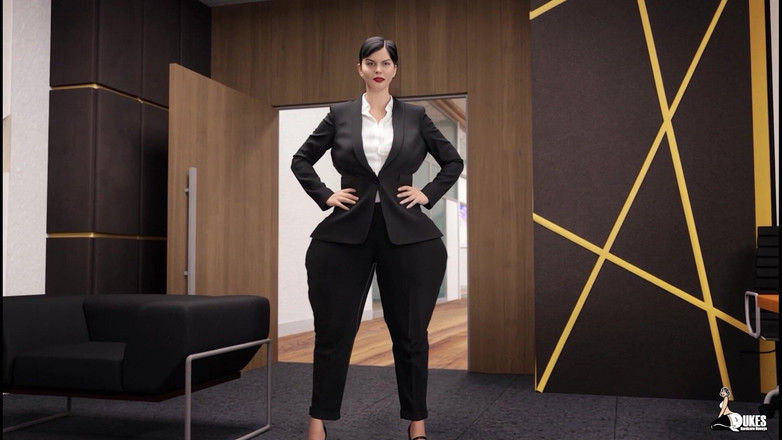 Dukes Hardcore Honeys: Șeful negru își invită angajata lesbiană cu curul mare în apartamentul său...