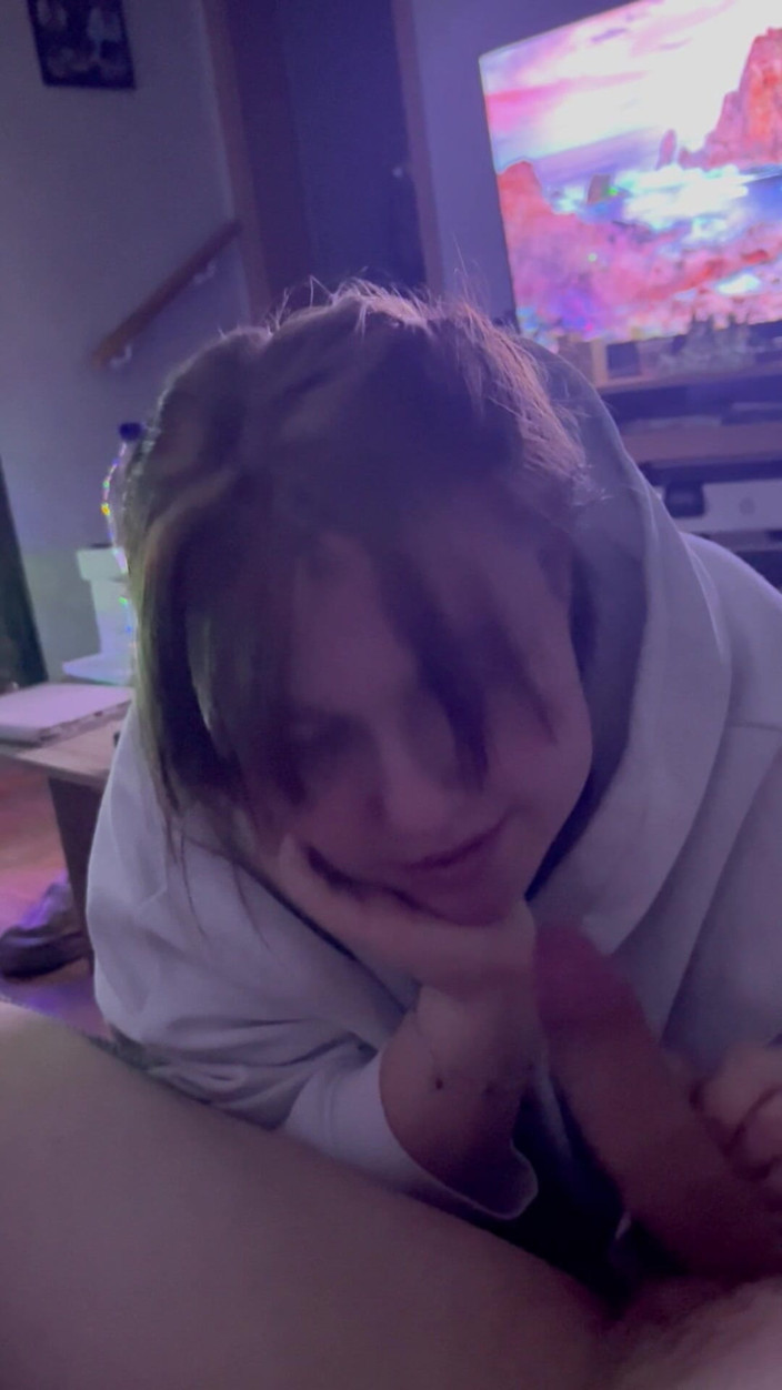 Couple18and38: 18 Year Old on Her Knees Blowjob