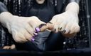Rebecca Diamante Erotic Femdom: Okouzlující iridescent nails arabské uctívání nohou
