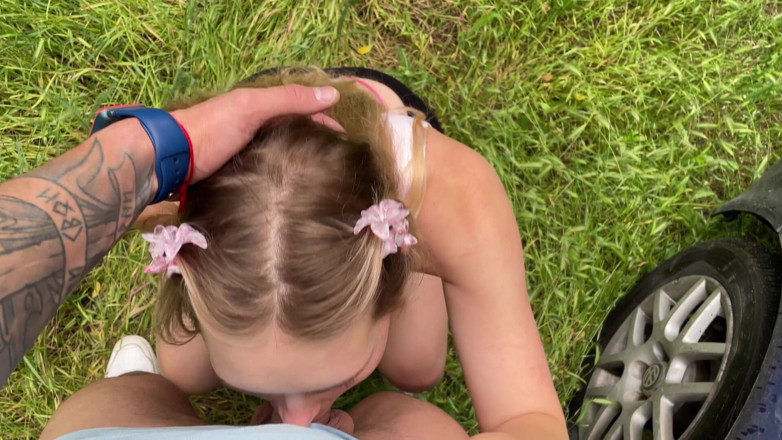 HotPrincessUA: Öffentliches walschwanz-necken &amp; pOV-blowjob mit sperma auf meinem gesicht
