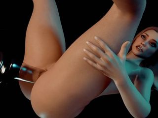 Wraith ward: Busty girl has anal glass dildo | 3D Porn