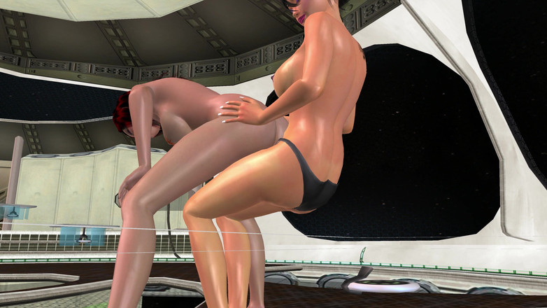TransLure: 3d мультиплікаційна насолода: транссексуал з великими грудьми катається на страпоні