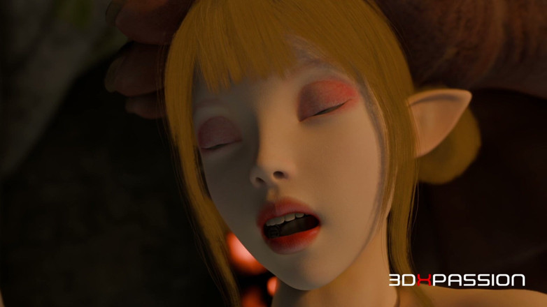 3dxpassion: 兽人地牢囚徒——精灵女孩深喉并接受激烈