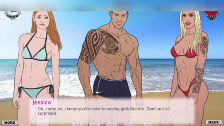 3DXXXTEEN2 Cartoon: A trip to the beach. 3D porn cartoon sex